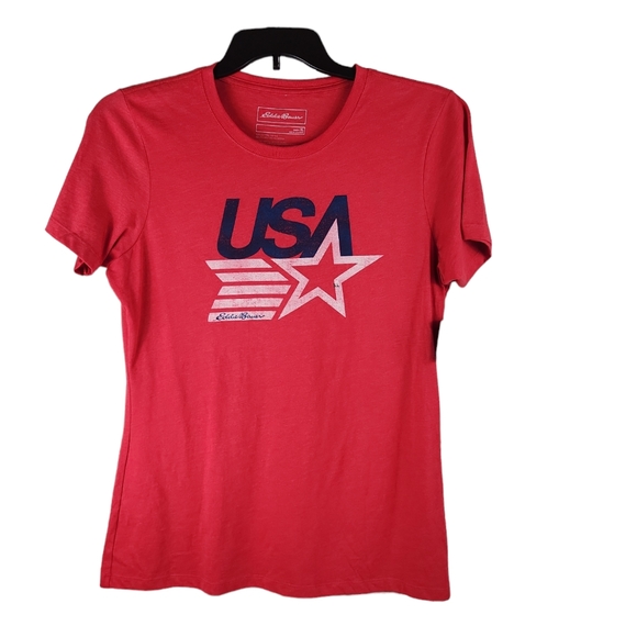 Eddie Bauer Tops - USA Eddie Bauer, women's red Tee-shirt, XL